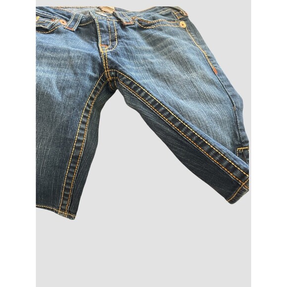 True Religion Shorts Denim Joey Short Big T Womens Size 26 Made In USA Vintage - Picture 6 of 8